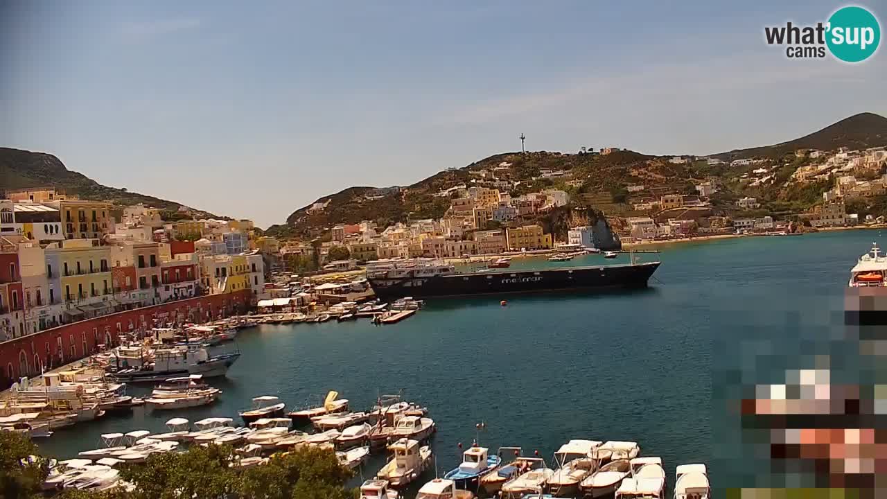 Otok Ponza kamera Pogled na pristanišče