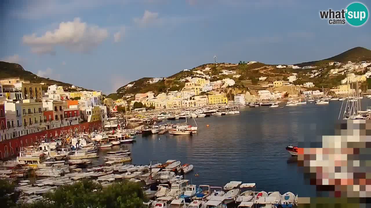 Otok Ponza kamera Pogled na pristanišče