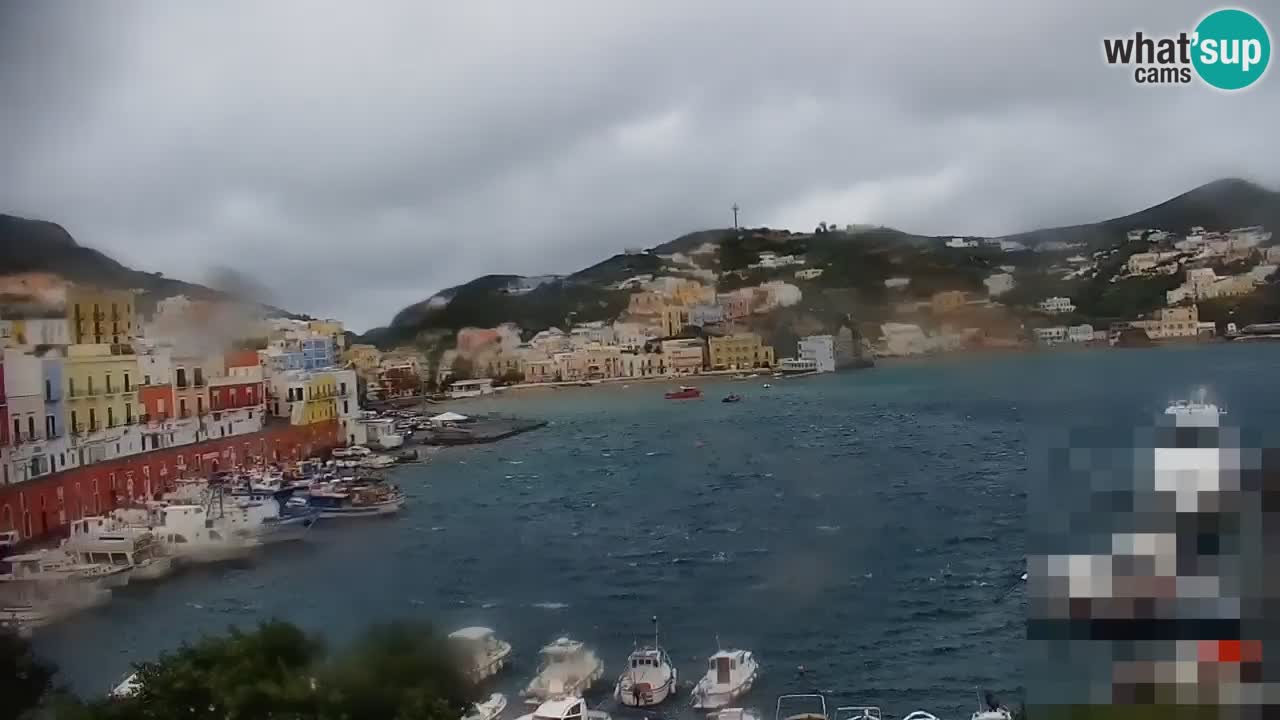 Otok Ponza kamera Pogled na pristanišče