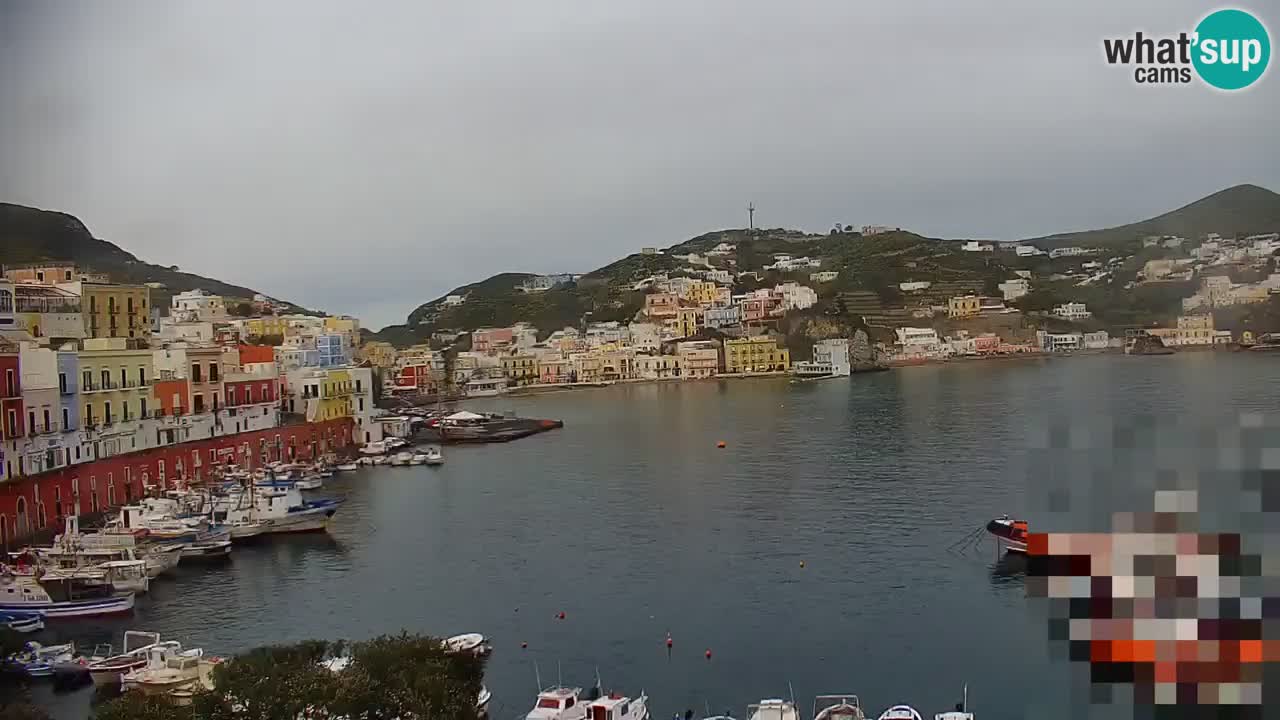 Otok Ponza kamera Pogled na pristanišče