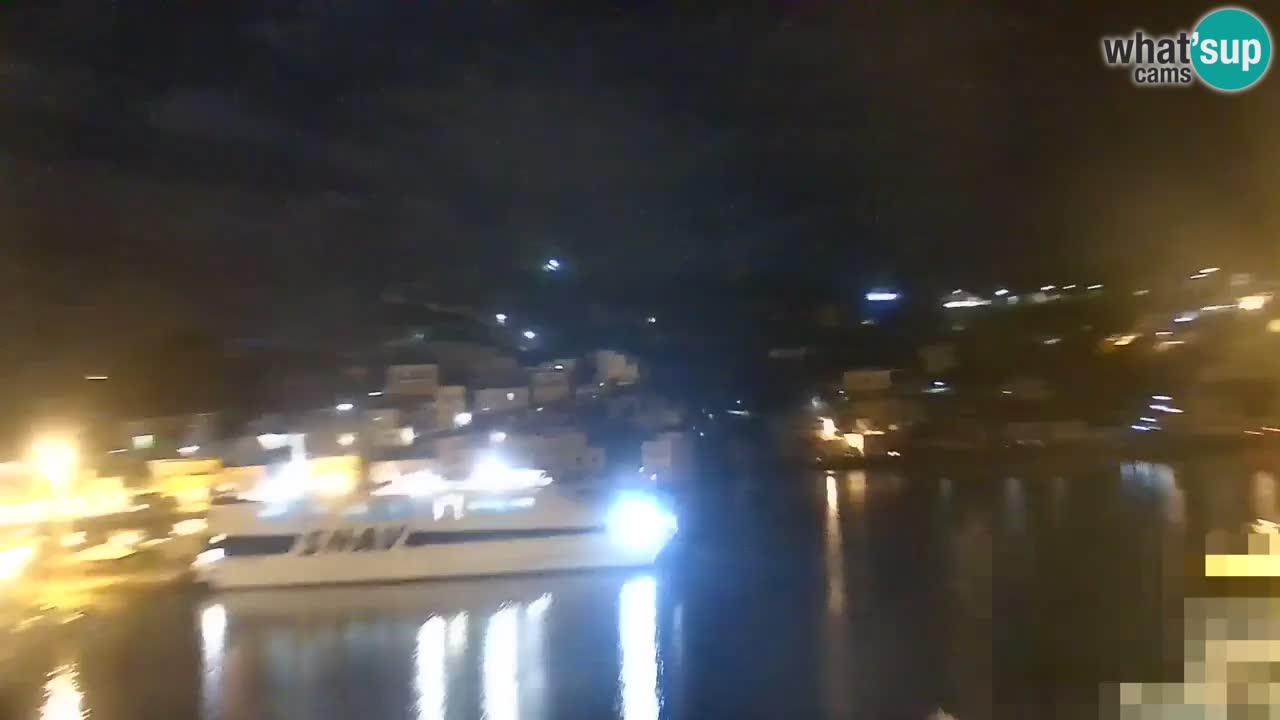 Otok Ponza spletna kamera Pogled na pristanišče