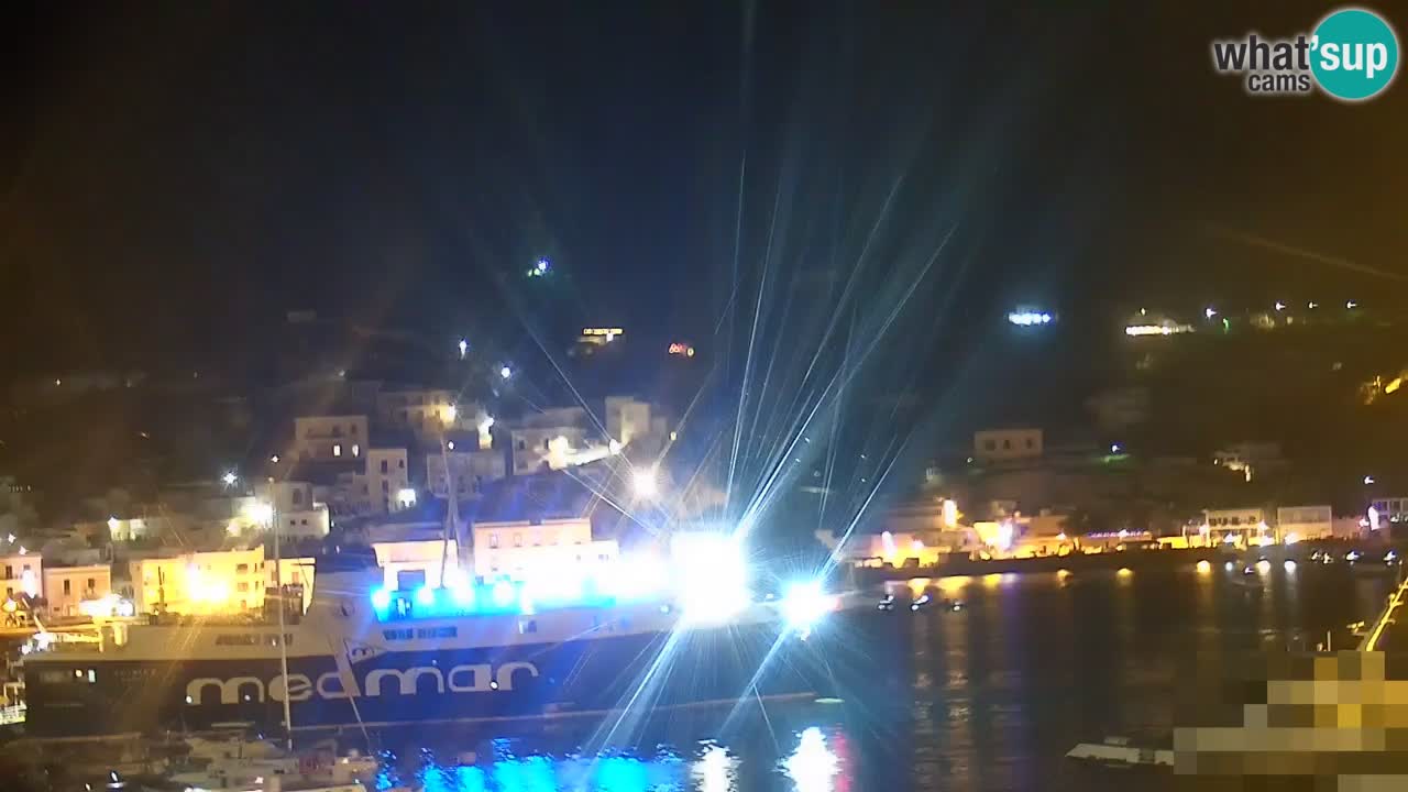 Otok Ponza kamera Pogled na pristanišče
