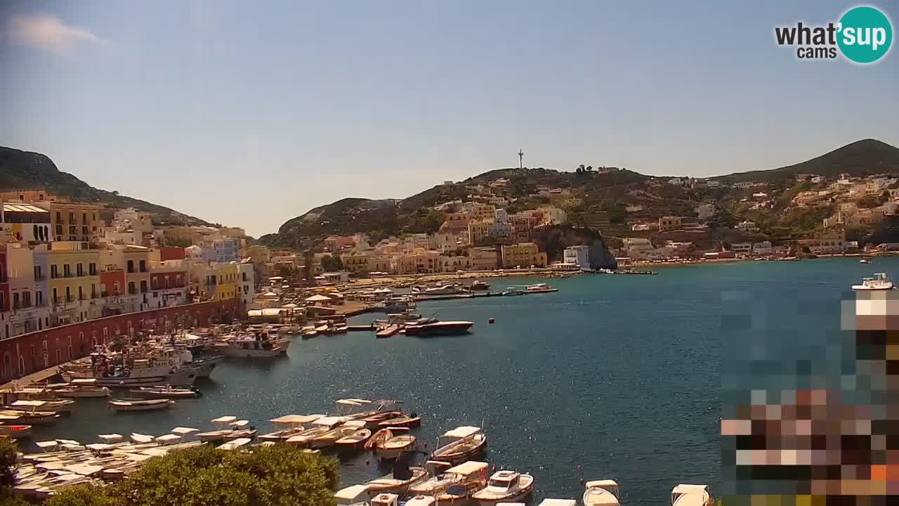 Otok Ponza kamera Pogled na pristanišče