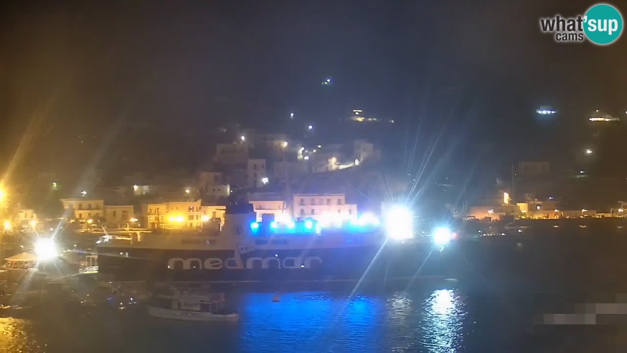 Otok Ponza kamera Pogled na pristanišče