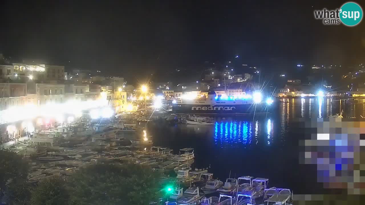 Otok Ponza kamera Pogled na pristanišče