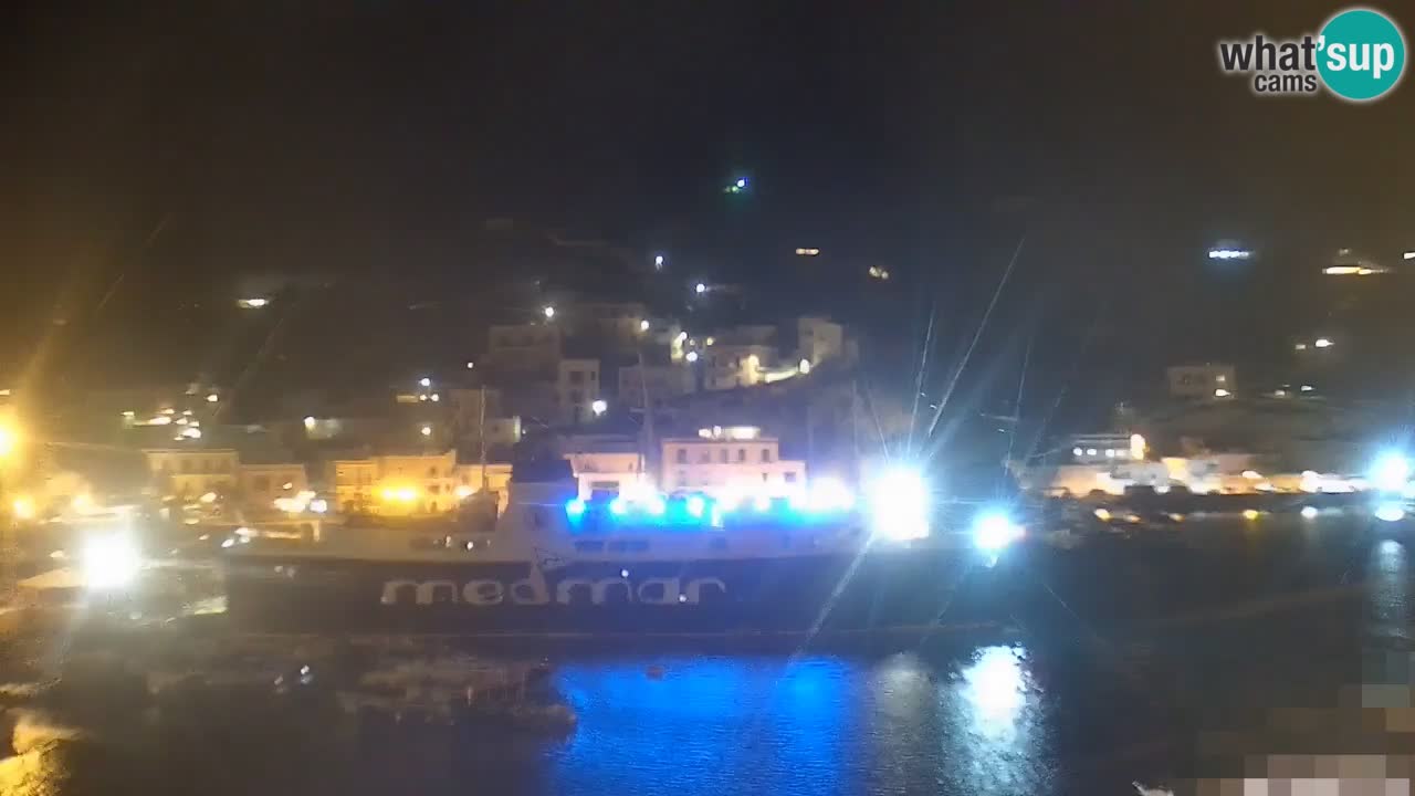 Otok Ponza kamera Pogled na pristanišče