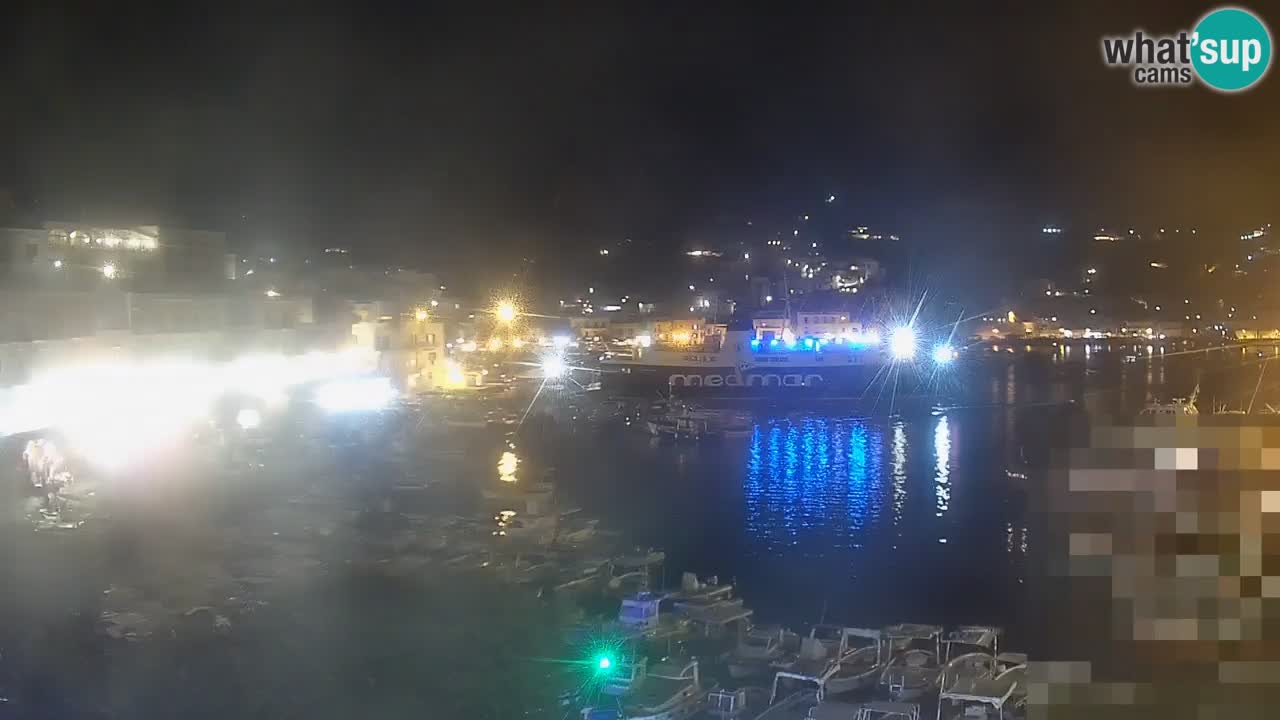 Otok Ponza kamera Pogled na pristanišče