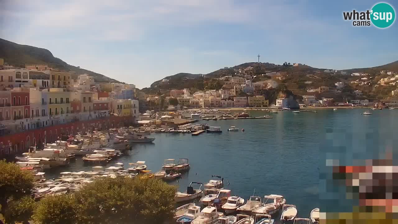 Otok Ponza kamera Pogled na pristanišče