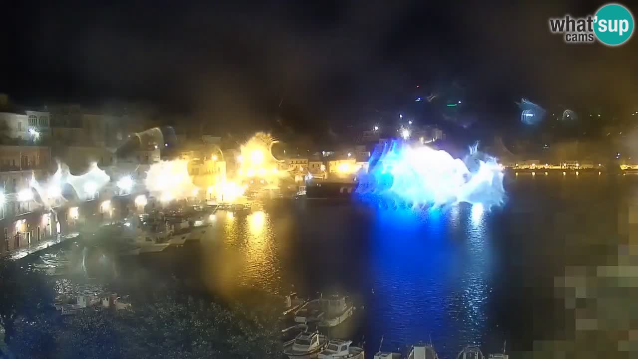 Otok Ponza kamera Pogled na pristanišče