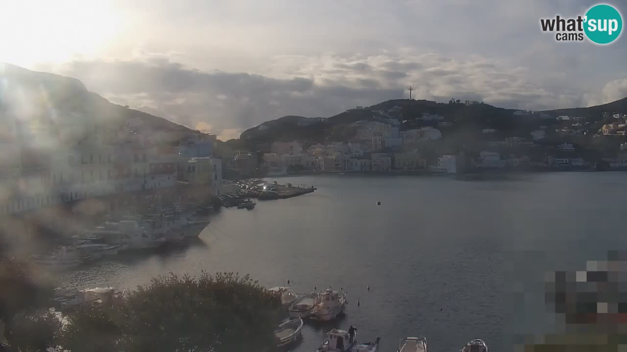 Otok Ponza kamera Pogled na pristanišče