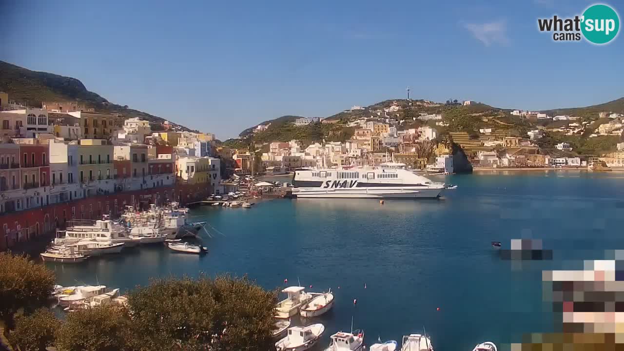 Otok Ponza kamera Pogled na pristanišče
