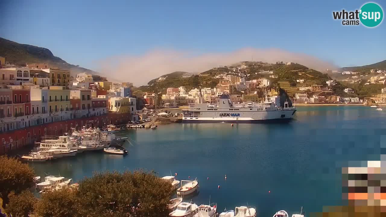 Otok Ponza kamera Pogled na pristanišče