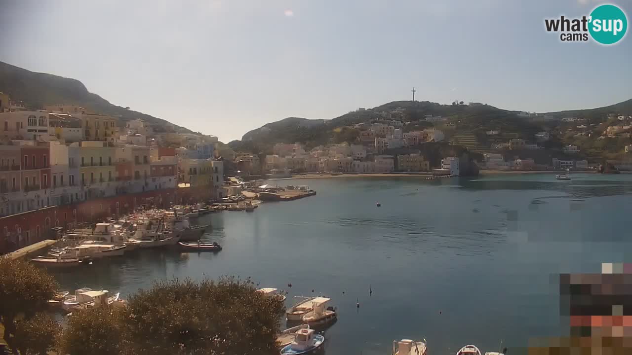 Otok Ponza kamera Pogled na pristanišče