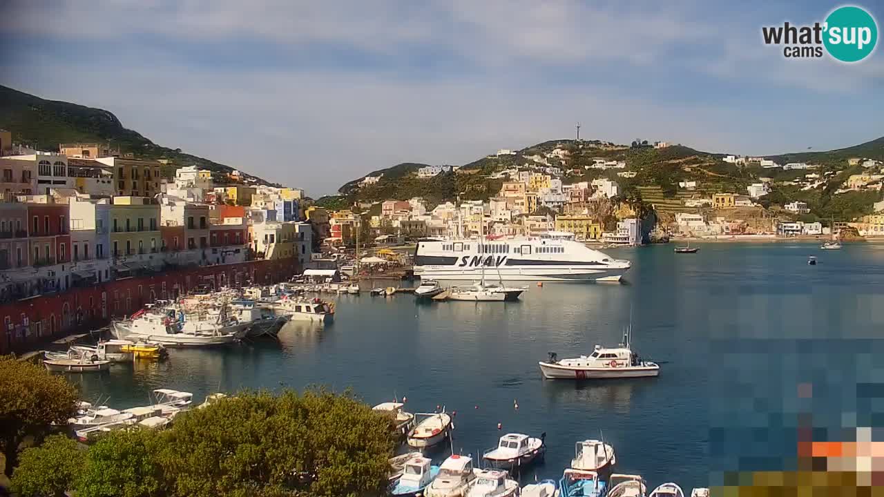 Otok Ponza kamera Pogled na pristanišče