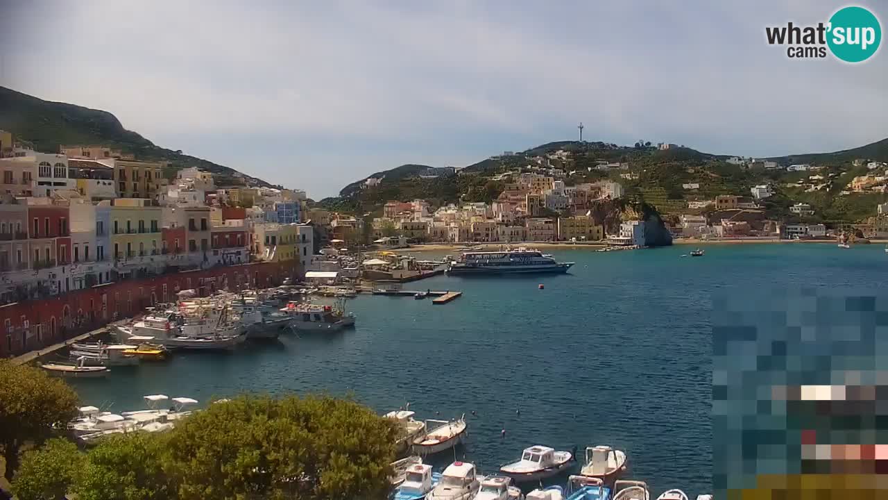 Otok Ponza kamera Pogled na pristanišče