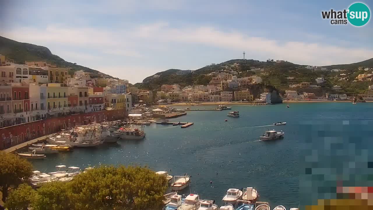 Otok Ponza kamera Pogled na pristanišče