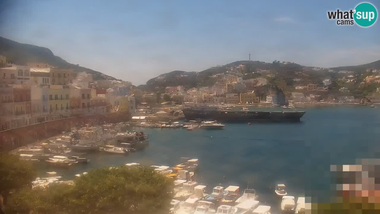 Otok Ponza kamera Pogled na pristanišče