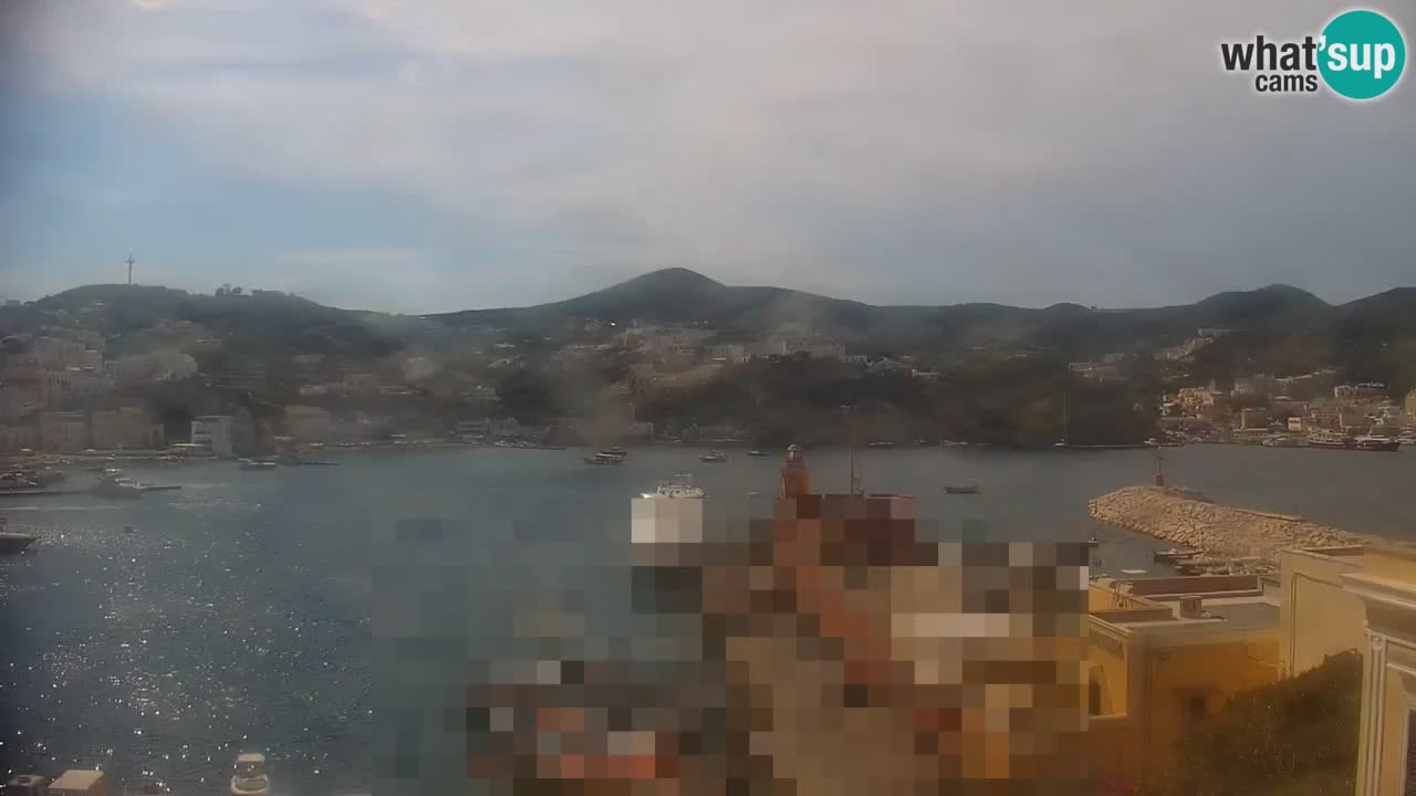Otok Ponza kamera Pogled na pristanišče