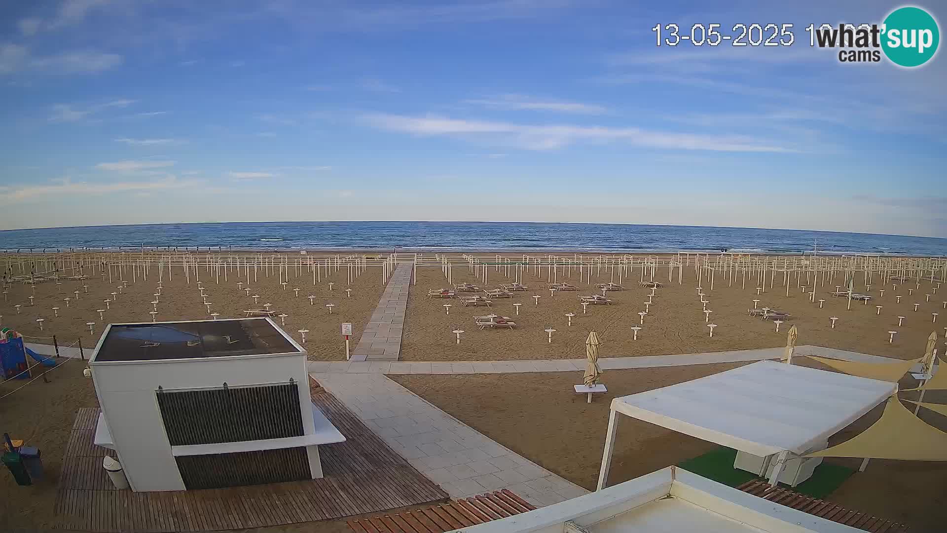 Spletna kamera plaža Riccione – Bagni Oreste spiaggia 115 – Italija