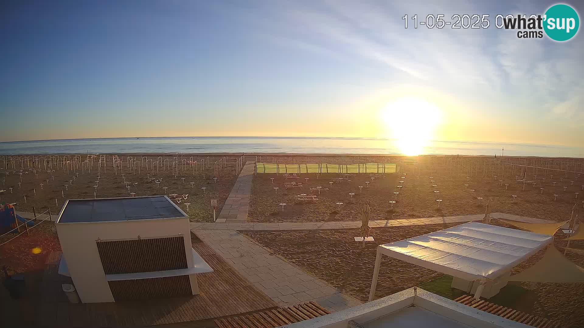 Live webcam Riccione Strand – Bagni Oreste spiaggia 115 – Italien