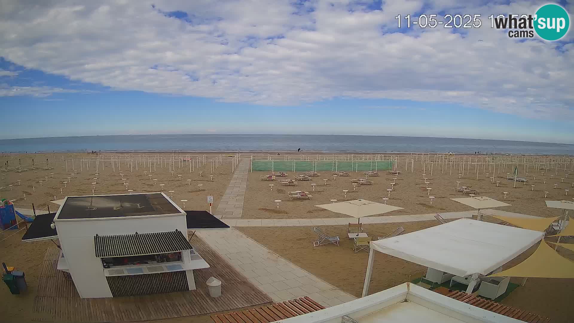 Live webcam Riccione Strand – Bagni Oreste spiaggia 115 – Italien