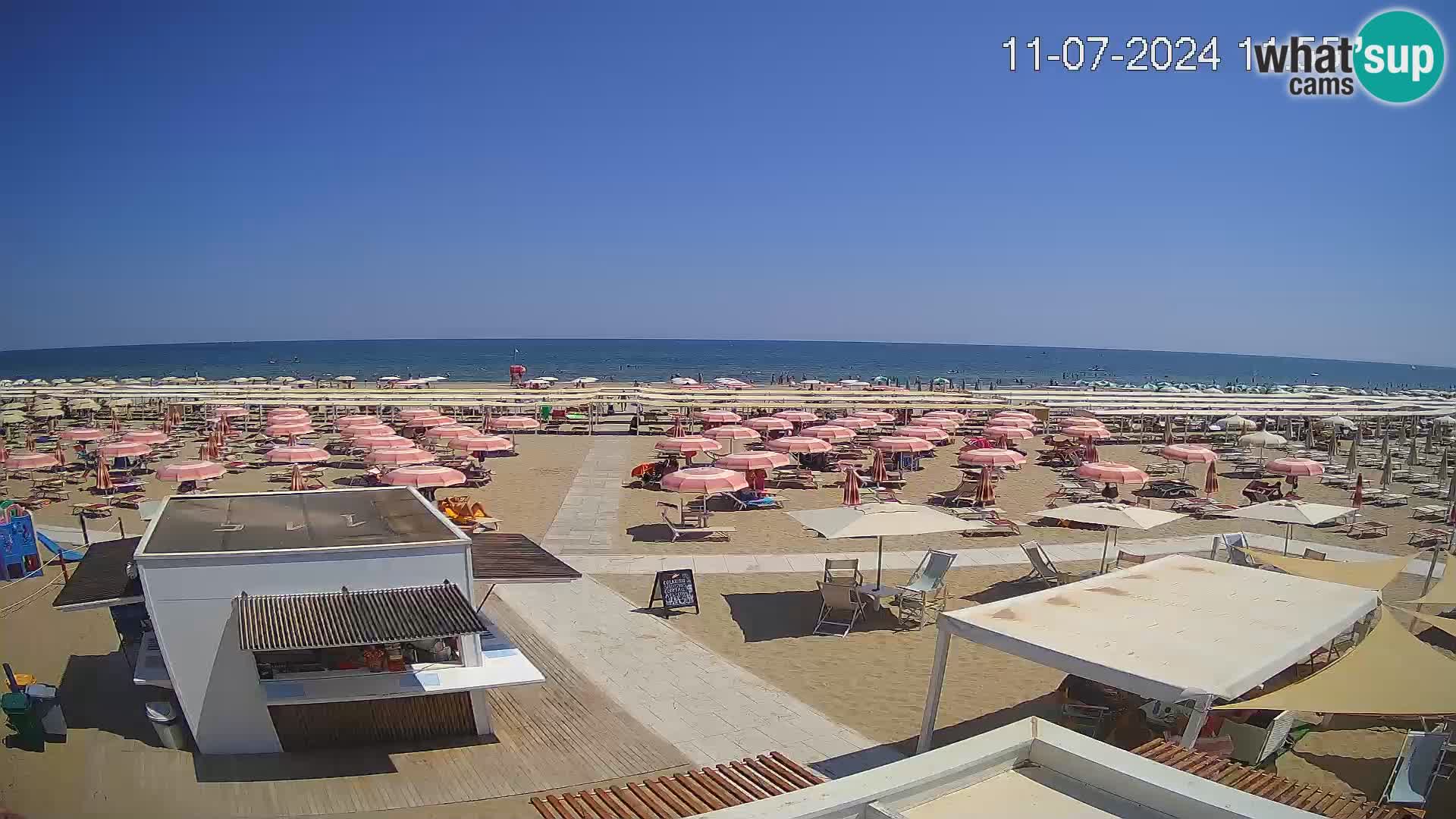 Webcam Riccione plage – Bagni Oreste spiaggia 115 – Italie