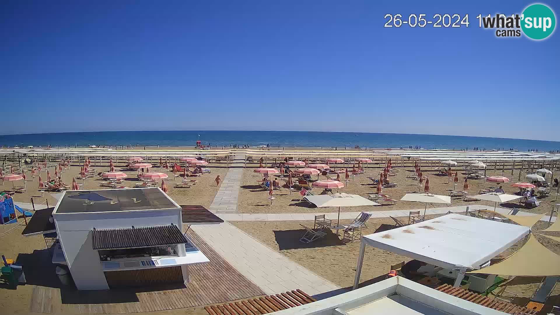 Spletna kamera plaža Riccione – Bagni Oreste spiaggia 115 – Italija