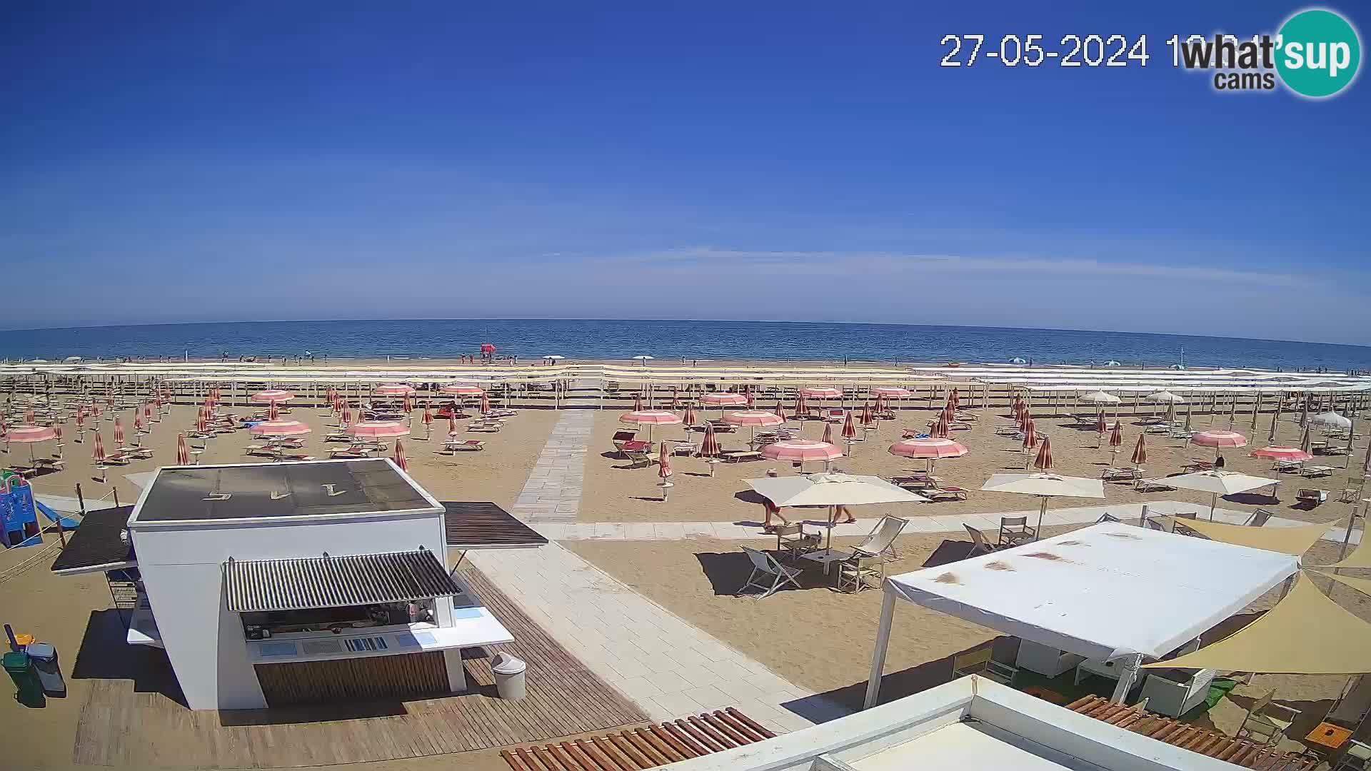Live webcam Riccione Strand – Bagni Oreste spiaggia 115 – Italien