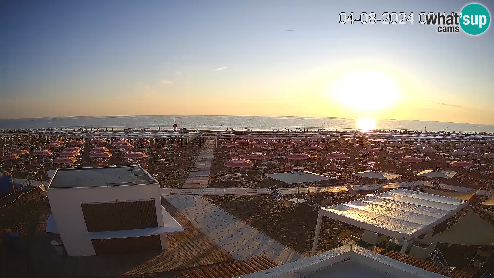 Spletna kamera plaža Riccione – Bagni Oreste spiaggia 115 – Italija