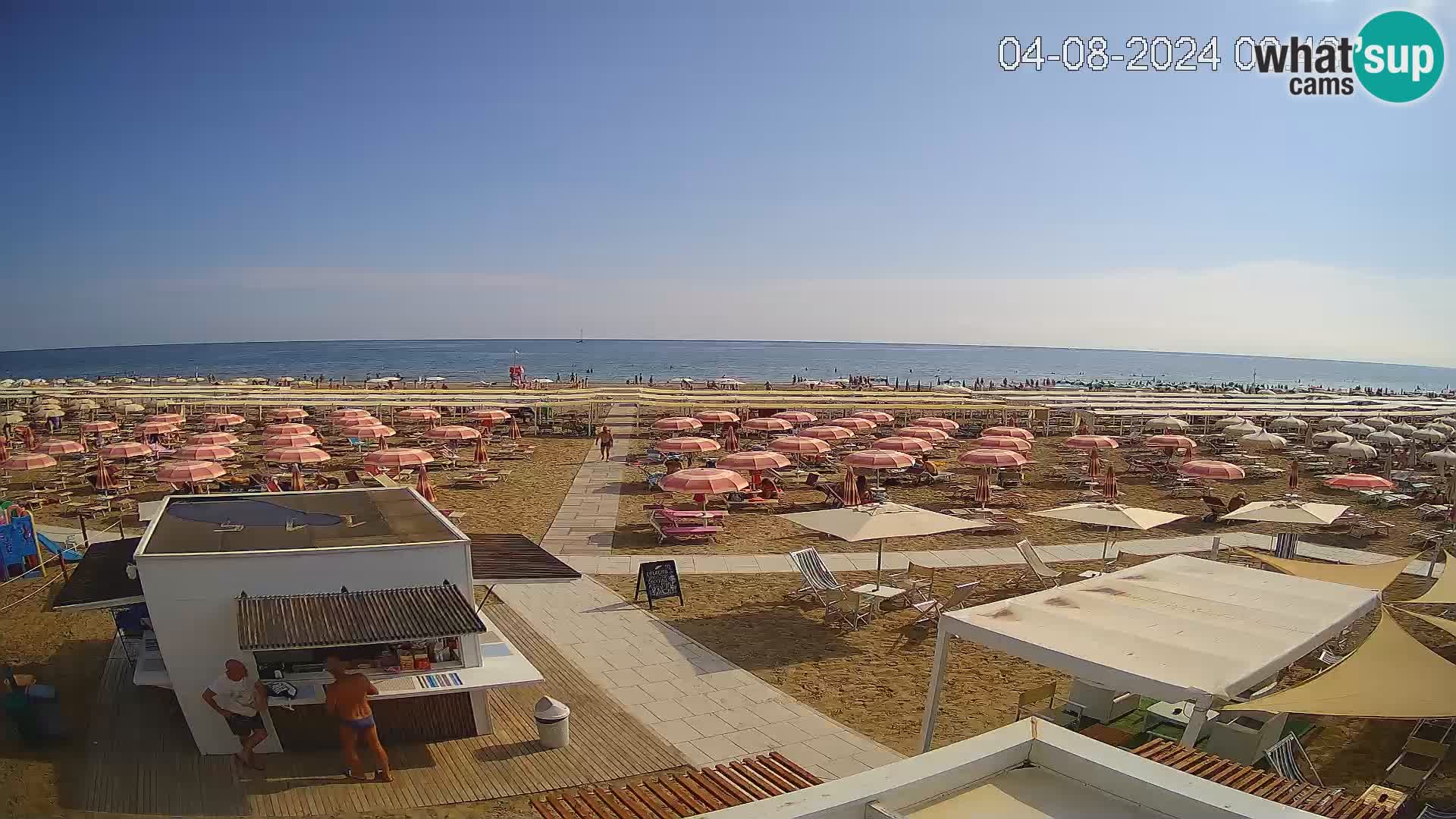 Spletna kamera plaža Riccione – Bagni Oreste spiaggia 115 – Italija