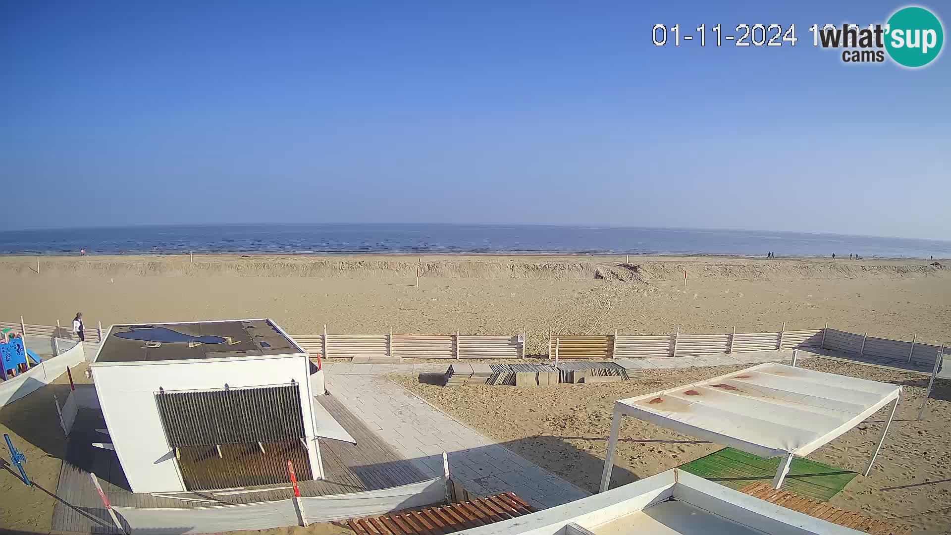 Live webcam Riccione Strand – Bagni Oreste spiaggia 115 – Italien