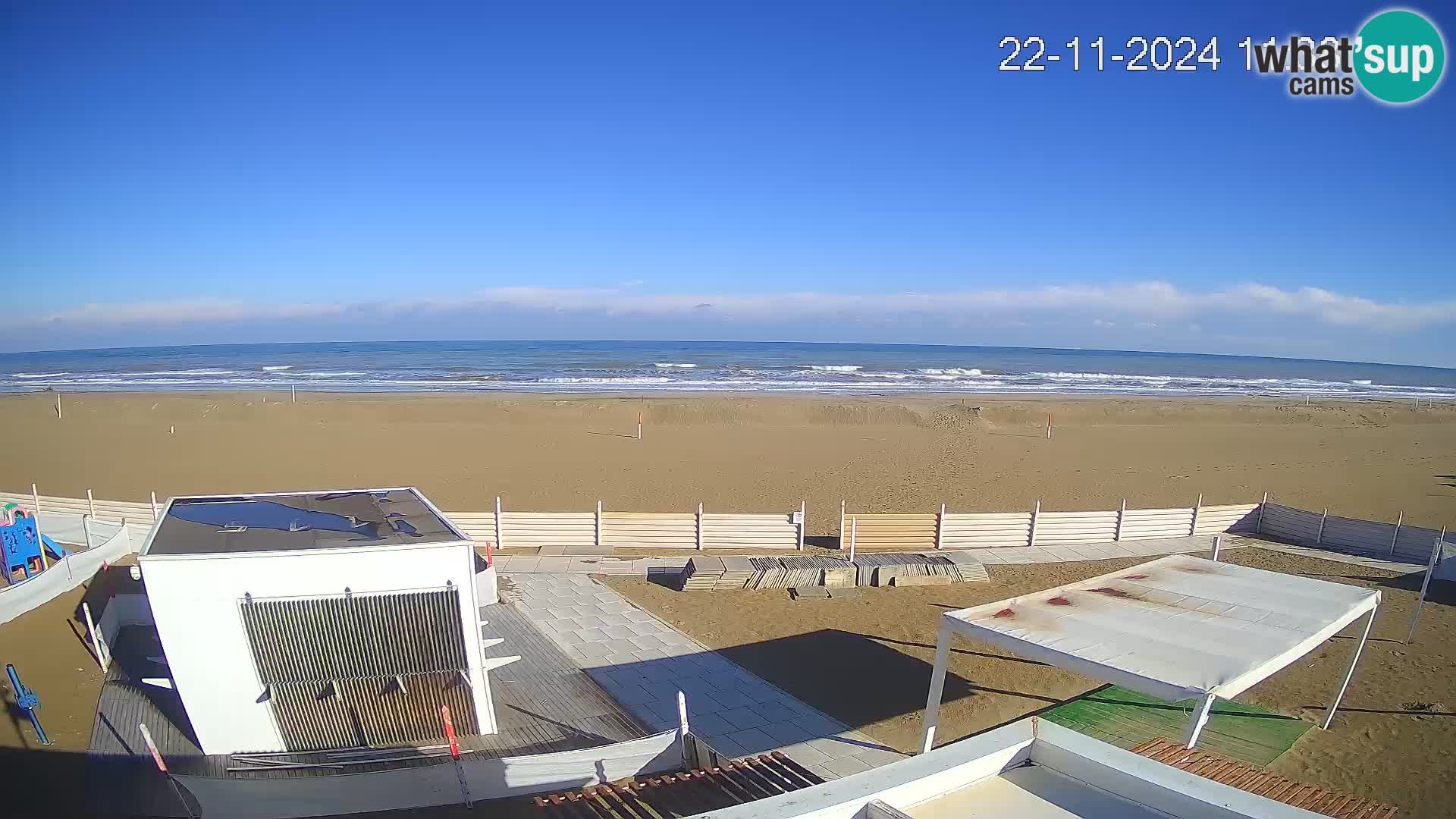 Live webcam Riccione Strand – Bagni Oreste spiaggia 115 – Italien