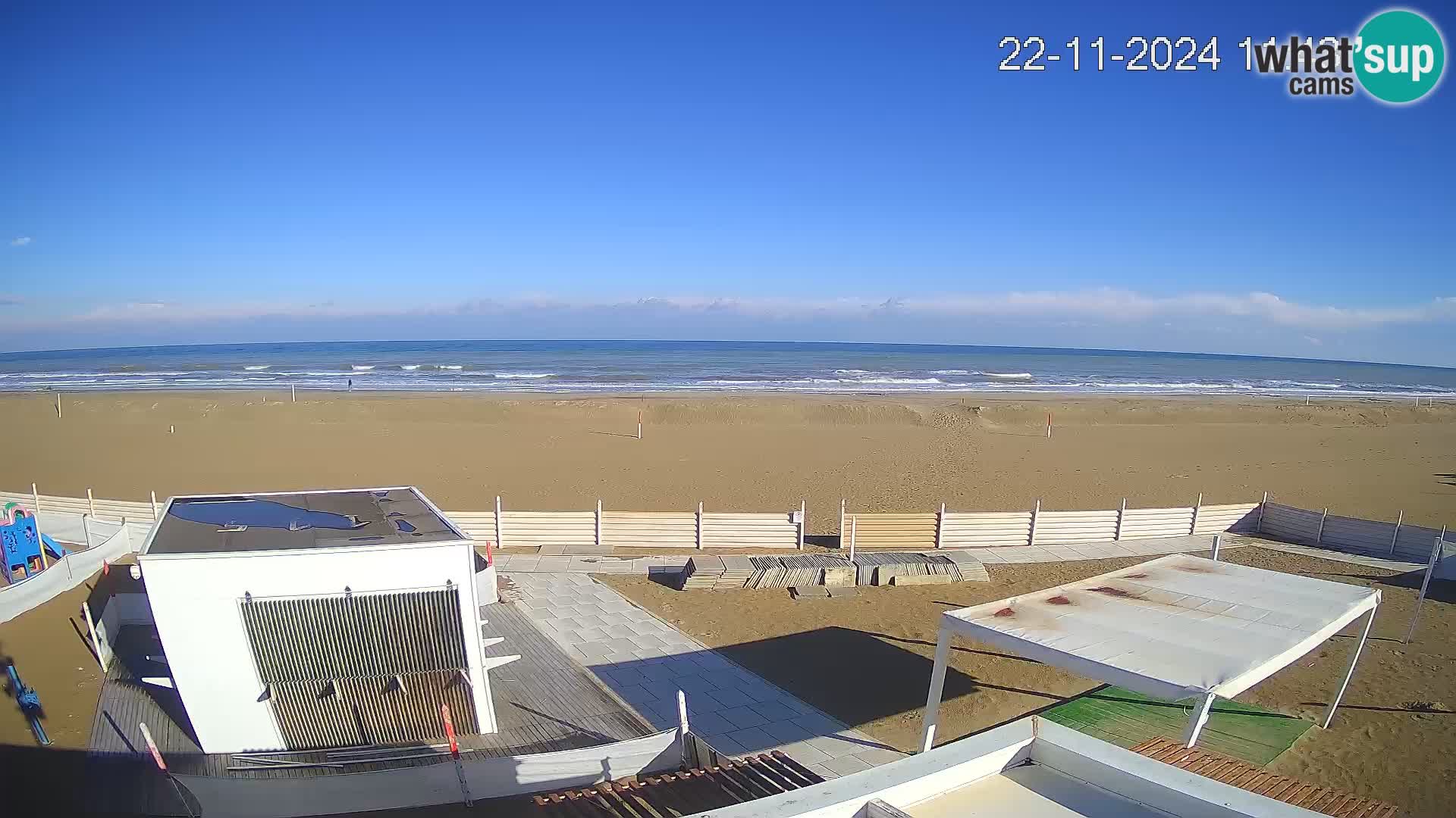 Live webcam Riccione Strand – Bagni Oreste spiaggia 115 – Italien