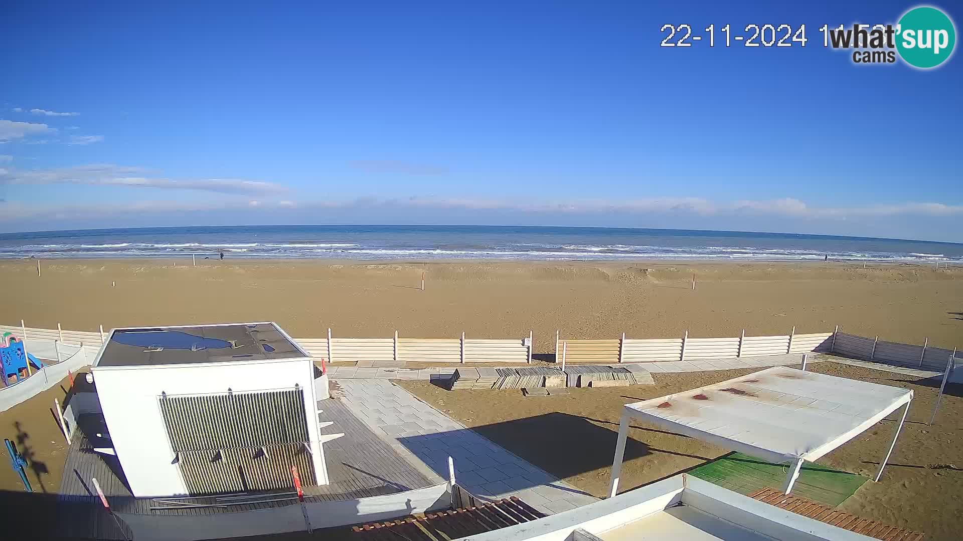 Live webcam Riccione Strand – Bagni Oreste spiaggia 115 – Italien