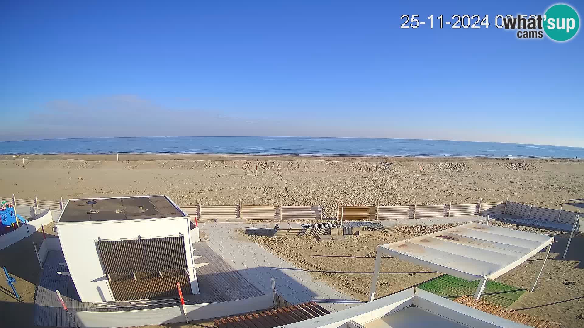 Live webcam Riccione Strand – Bagni Oreste spiaggia 115 – Italien