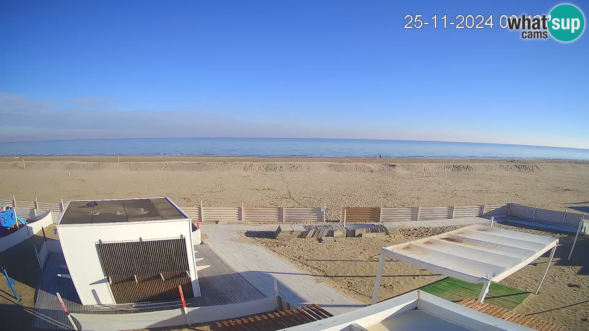 Live webcam Riccione Strand – Bagni Oreste spiaggia 115 – Italien