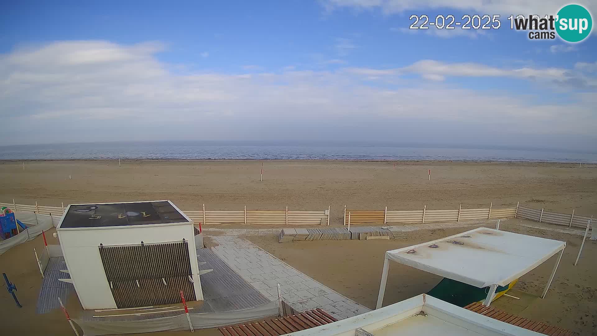 Live webcam Riccione Strand – Bagni Oreste spiaggia 115 – Italien