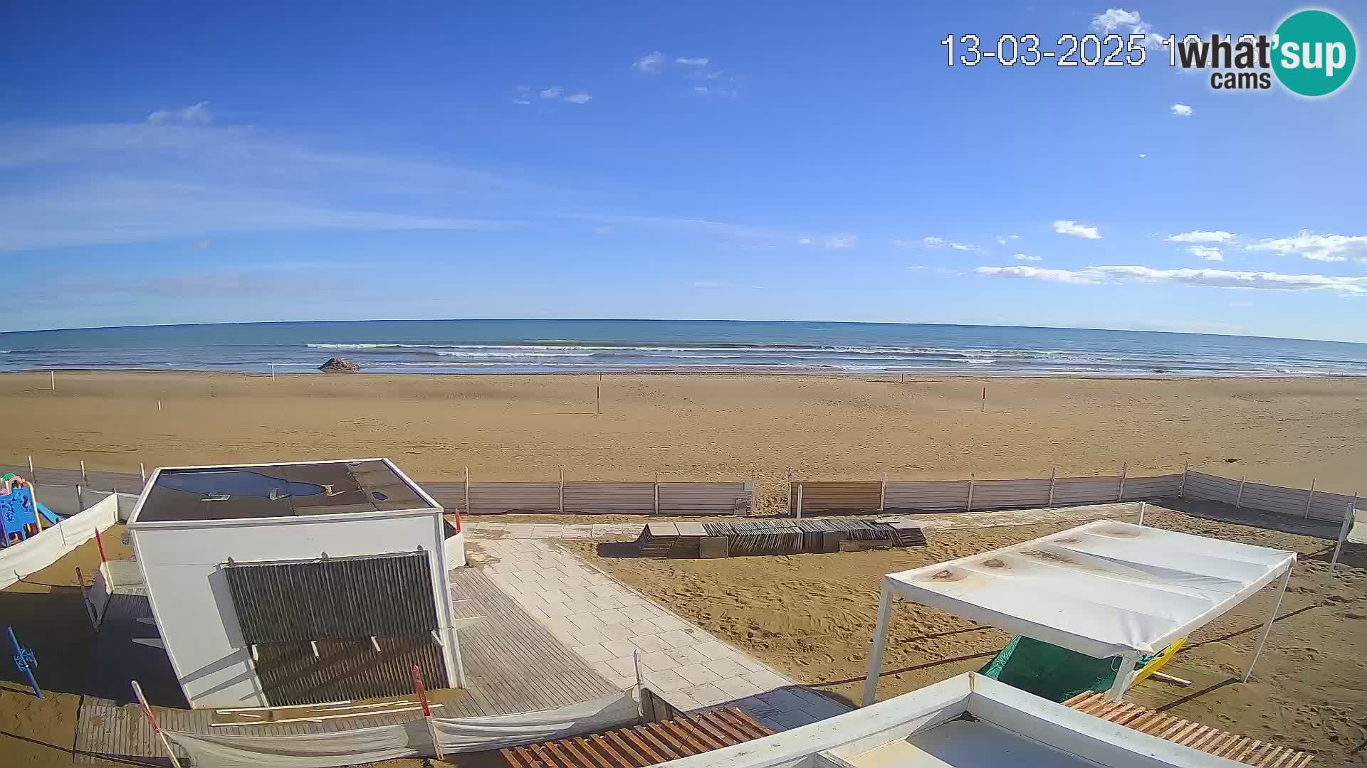 Live webcam Riccione Strand – Bagni Oreste spiaggia 115 – Italien