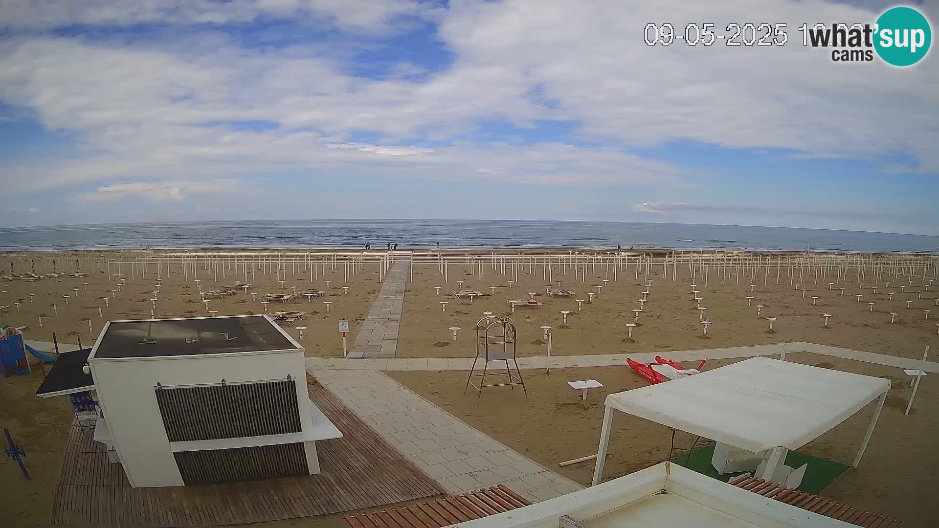 Live webcam Riccione Strand – Bagni Oreste spiaggia 115 – Italien