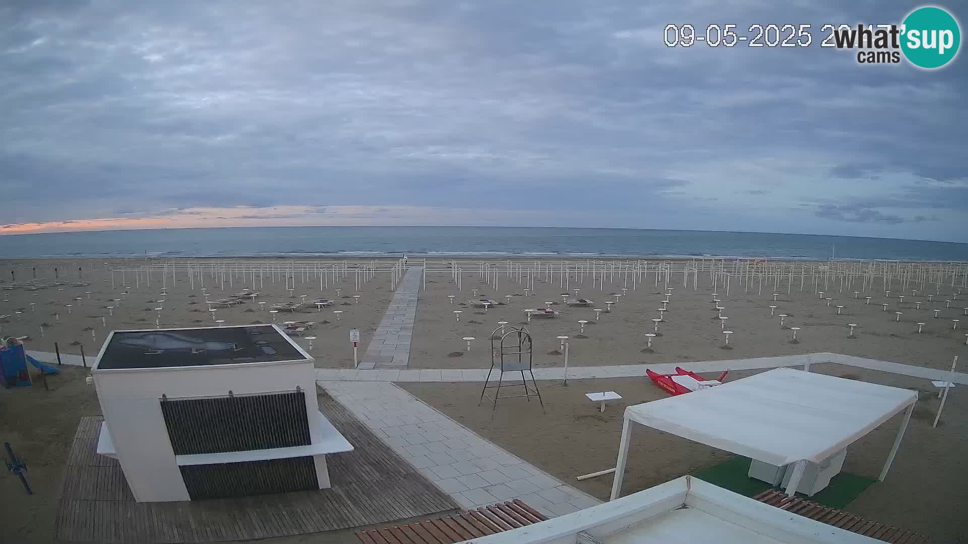 Live webcam Riccione Strand – Bagni Oreste spiaggia 115 – Italien