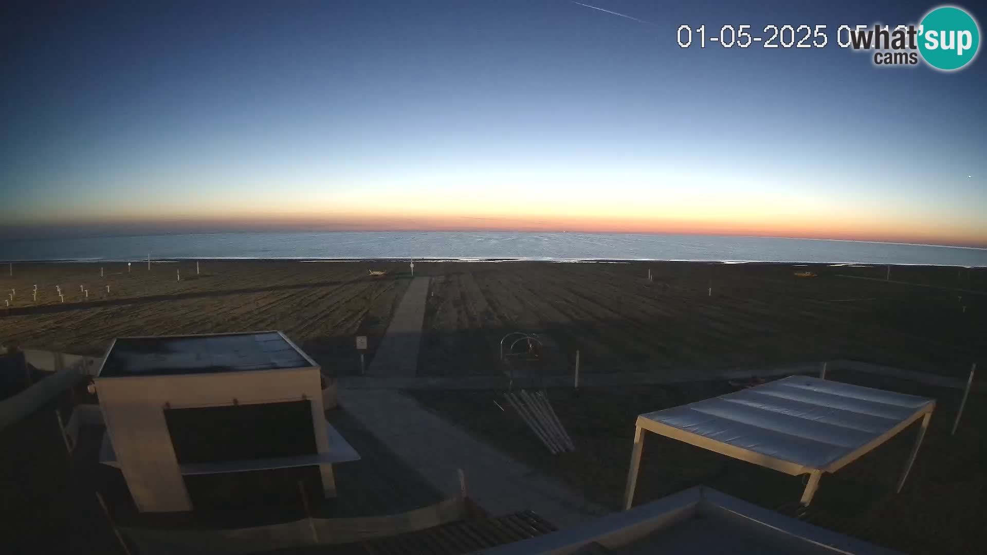 Live webcam Riccione Strand – Bagni Oreste spiaggia 115 – Italien
