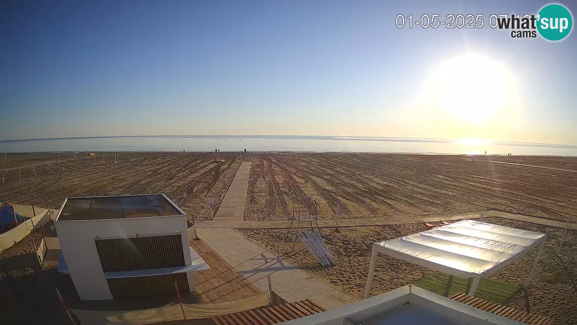 Live webcam Riccione Strand – Bagni Oreste spiaggia 115 – Italien