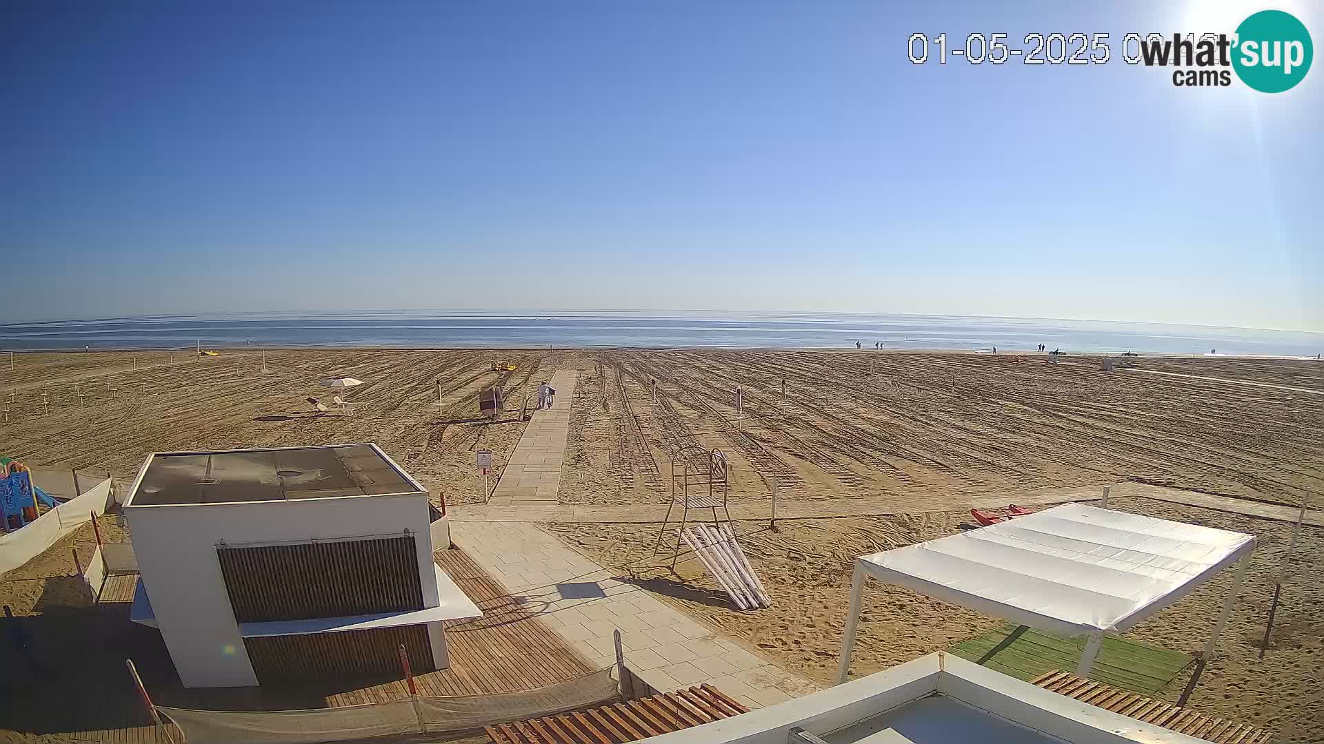 Live webcam Riccione Strand – Bagni Oreste spiaggia 115 – Italien