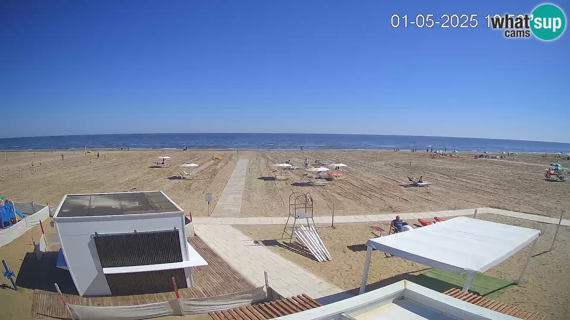 Webcam Riccione plage – Bagni Oreste spiaggia 115 – Italie