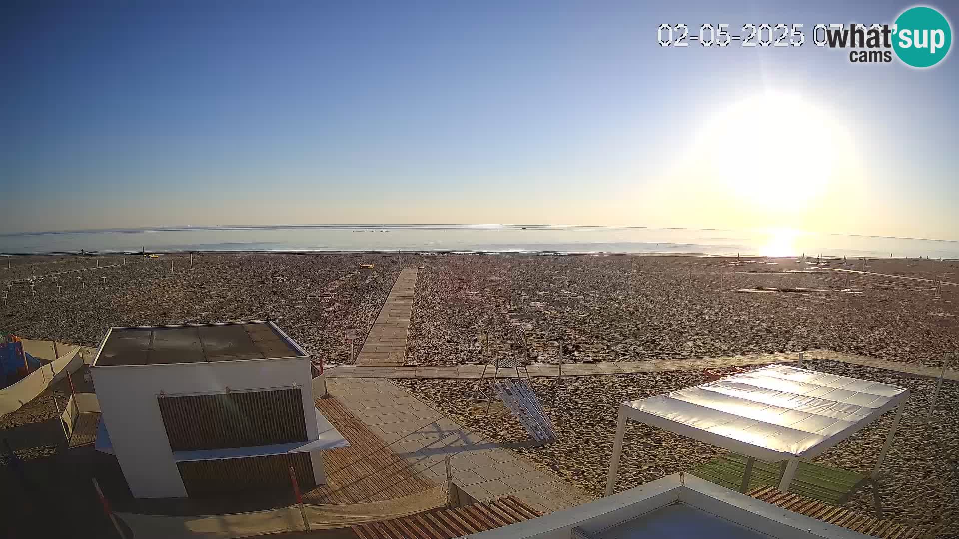 Webcam Riccione plage – Bagni Oreste spiaggia 115 – Italie