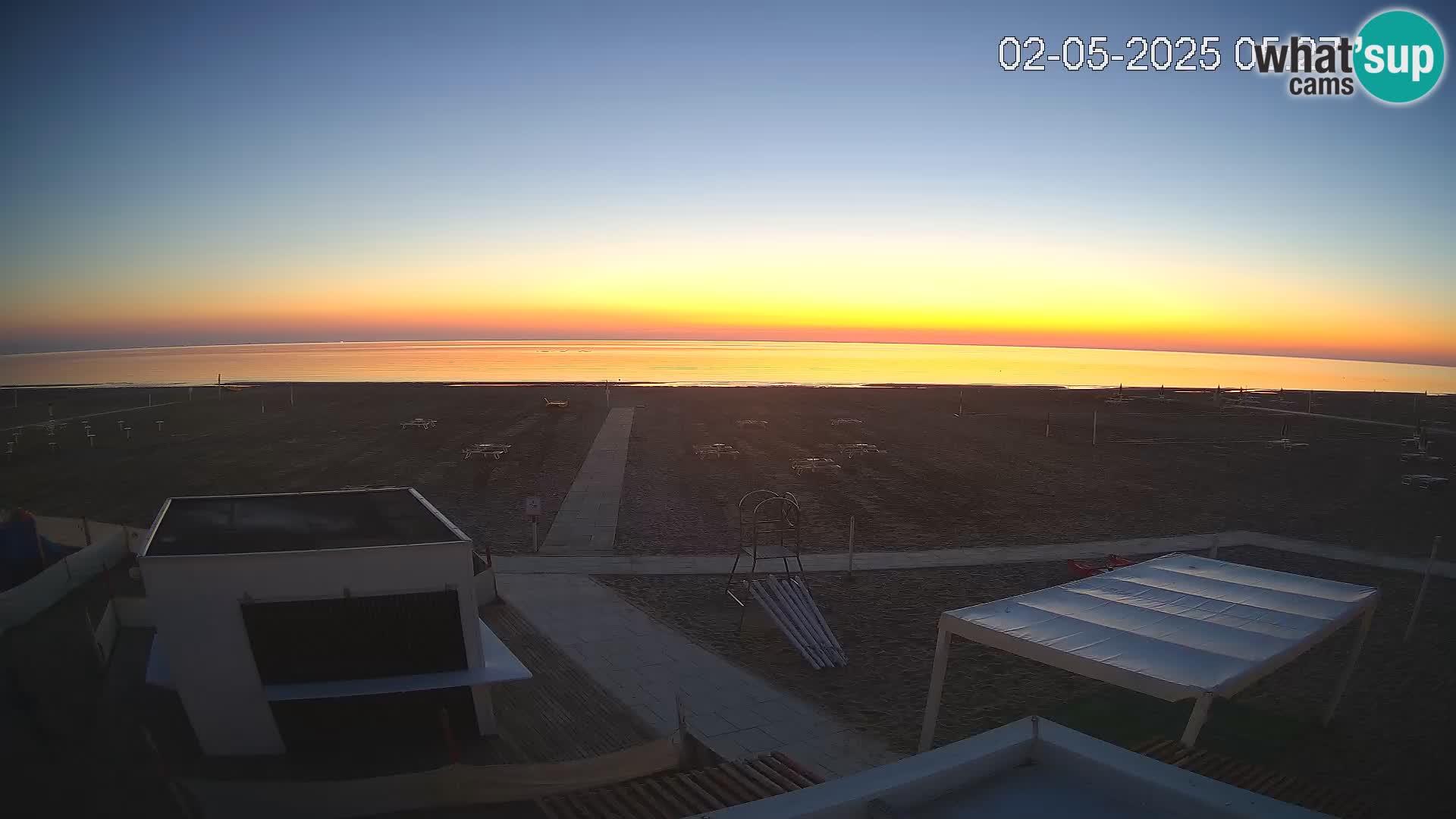 Live webcam Riccione Strand – Bagni Oreste spiaggia 115 – Italien