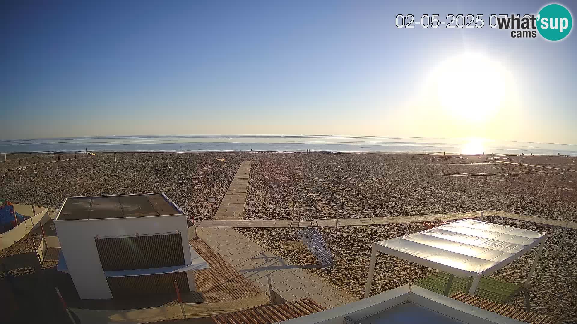 Spletna kamera plaža Riccione – Bagni Oreste spiaggia 115 – Italija