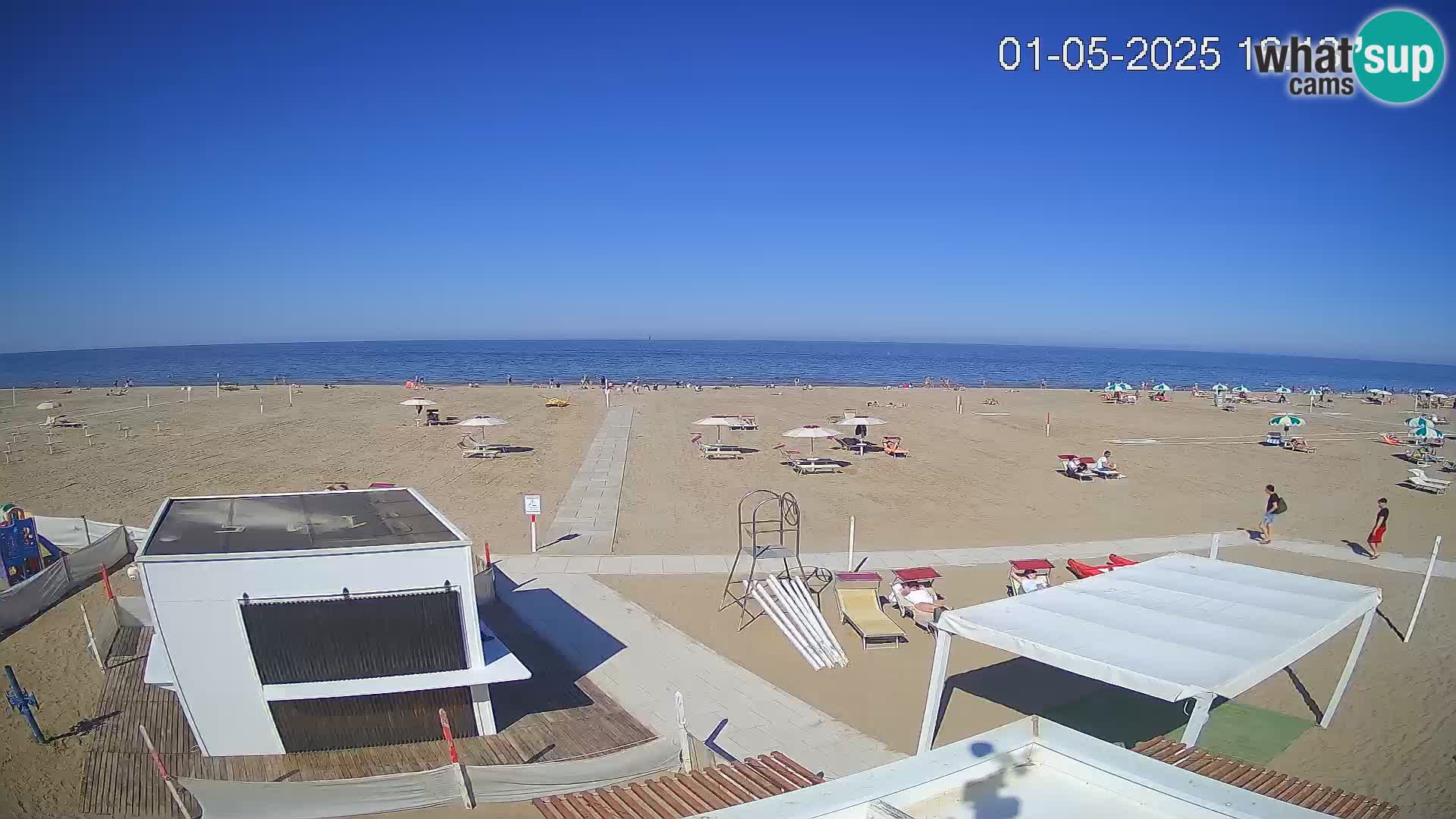 Spletna kamera plaža Riccione – Bagni Oreste spiaggia 115 – Italija