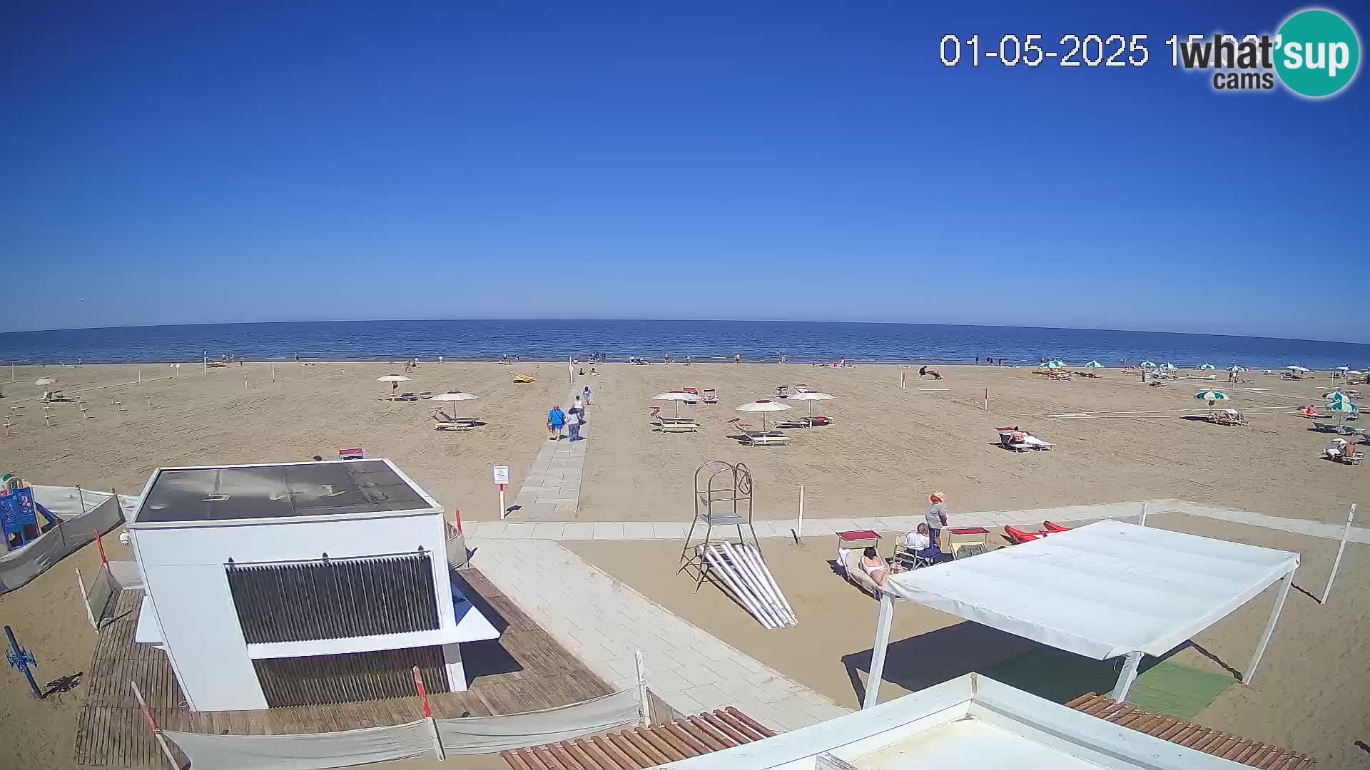 Spletna kamera plaža Riccione – Bagni Oreste spiaggia 115 – Italija