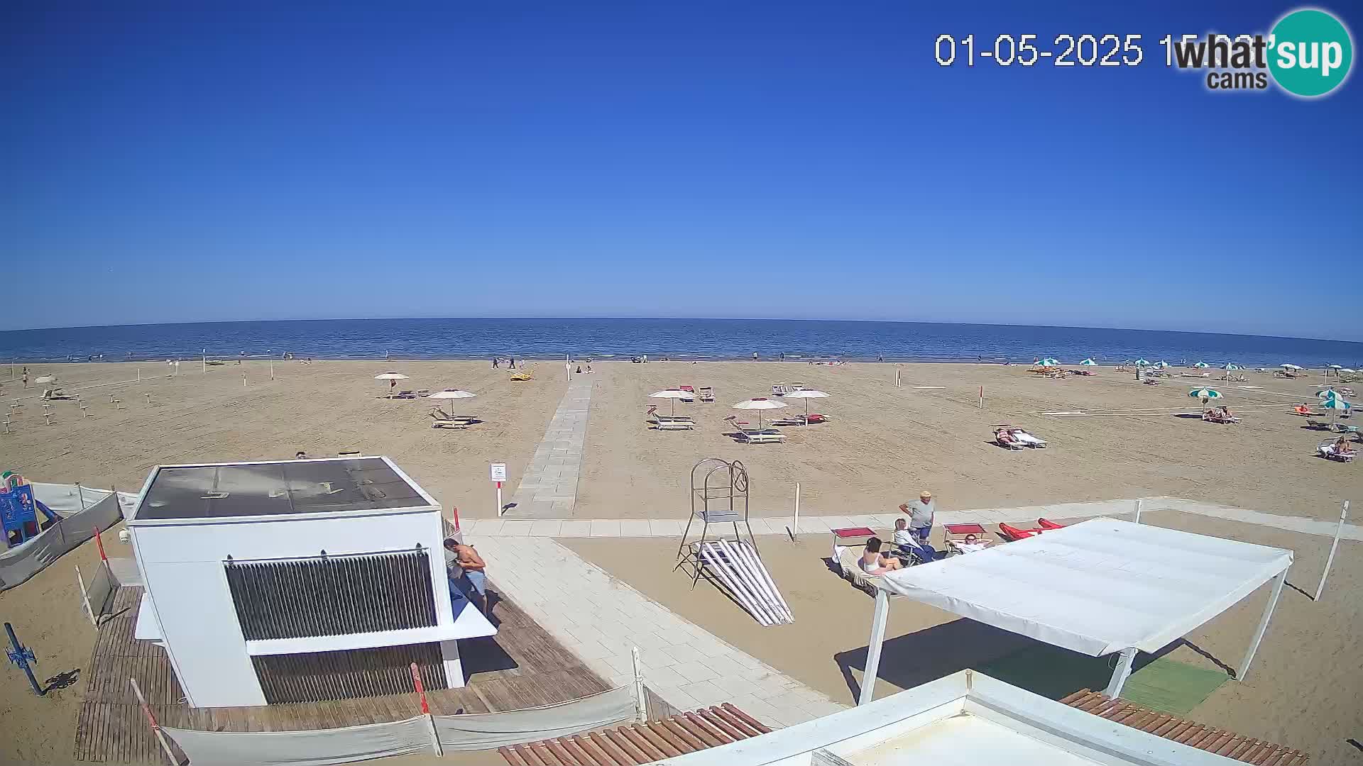 Webcam Riccione plage – Bagni Oreste spiaggia 115 – Italie